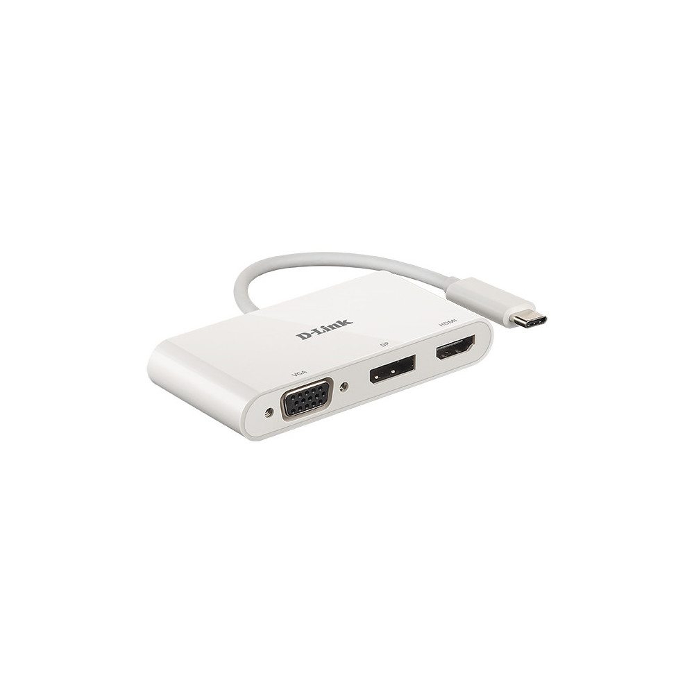 HUB USB-C D-LINK USB 3.1 A HD-15 VGA DP HDMI DUB-V310