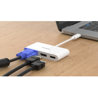 HUB USB-C D-LINK USB 3.1 A HD-15 VGA DP HDMI DUB-V310