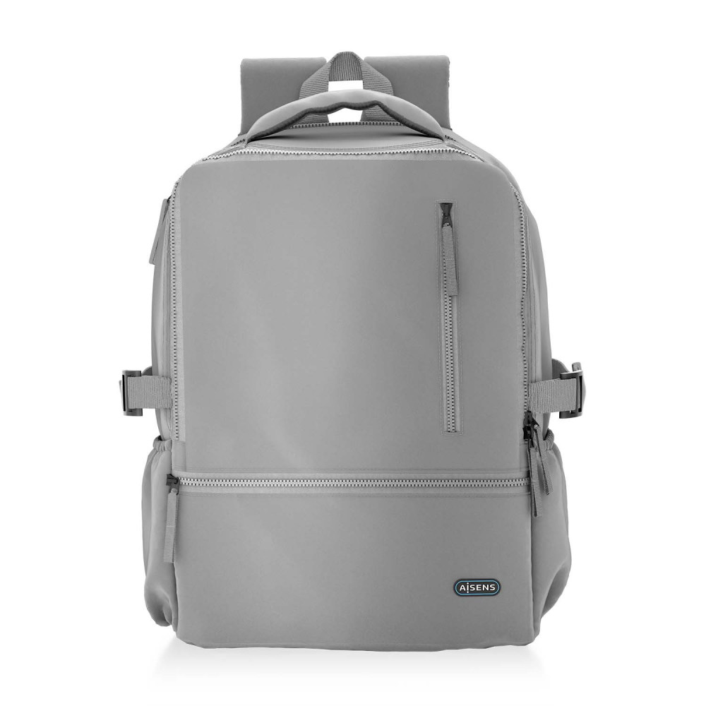 BOLSA MOCHILA PORTATIL 15.6 DEPORTIVA REPELENTE AGUA GRIS AISENS ASBG-BP087-GR
