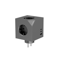 CARGADOR GAN 20W 2XUSB-C PD 1XUSB-A CUBIK SIN CABLE GRIS COOLBOX COO-BEN-CU-CUBE
