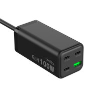 CARGADOR USB COOLBOX PARED 3xUSB-C 1xUSB-A 100W GAN COO-CUP-100C3AB