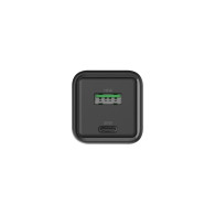 CARGADOR GAN PARED 35W 1xUSB-A 1xUSB-C NEGRO COOLBOX COO-CUP-35CA-B